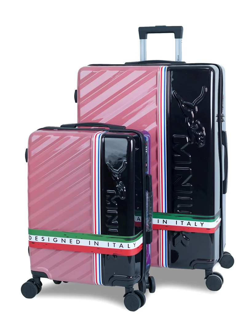 MNUK SWAGGER Set of 2 Luggage| Polycarbonate and ABS Hardside Trolley| Double 360Â° 4 Wheeler| Cabin-20 Inch, Large-28 Inch| PB-Multicolor