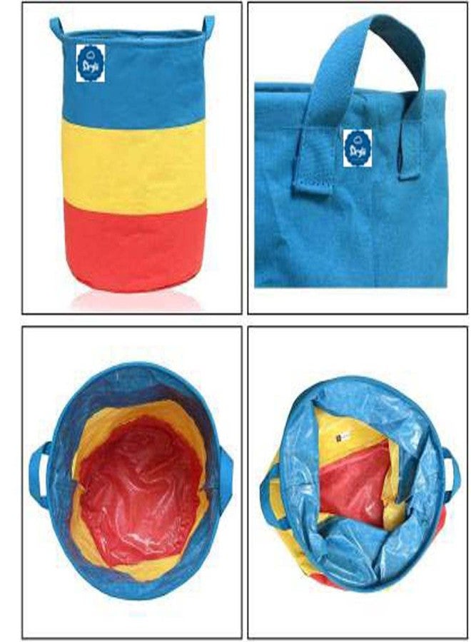 SKYLII Laundry Bag 45 L Durable and Collapsible Laundry storage Bag with Handles Clothes & Toys Storage Foldable Laundry Bag for Dirty Clothes Combo Pack of 3 Pc (Multicolor, Maroon & Grey) - Image 5