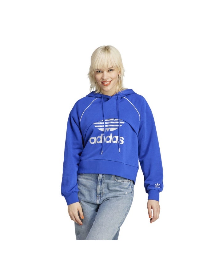 Adidas BIG LOGO HOODIE Blue Originals Women SWEATSHIRTS - Image 3