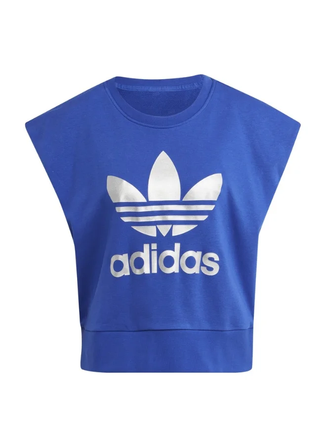 Adidas adidas BIG LOGO HOODIE Blue Originals Women SWEATSHIRTS