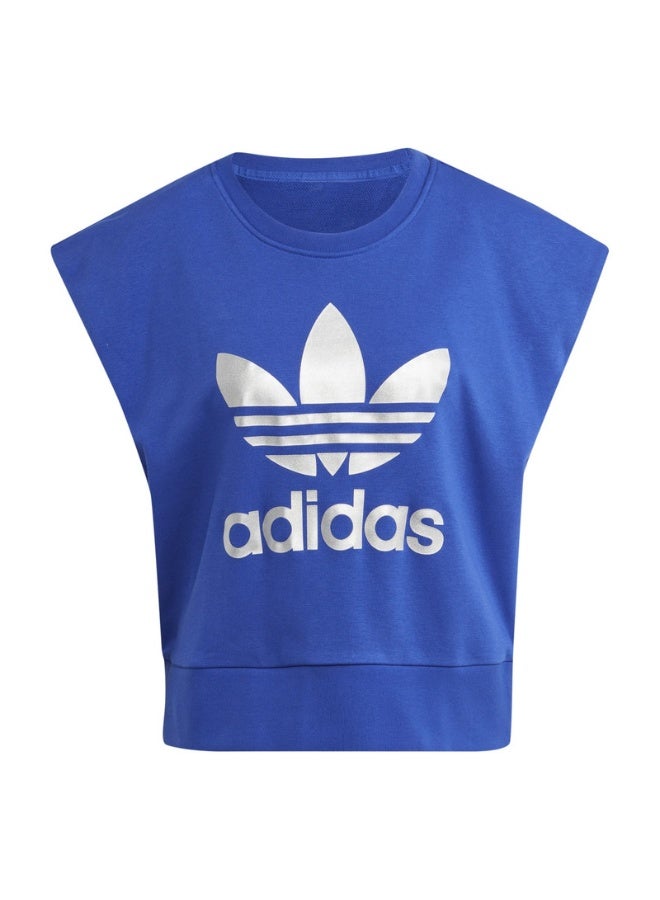 Adidas BIG LOGO HOODIE Blue Originals Women SWEATSHIRTS - Image 1