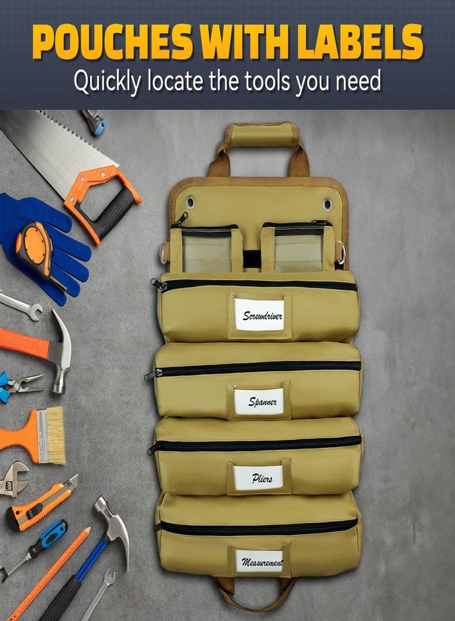 توموروتيك حقيبة أدوات توموروتيك المتينة القابلة للطي - حقيبة أدوات قابلة للطي مع جيبين قابلين للفصل، وحجرات مُسمّاة وجيوب قابلة للتوسيع - تخزين صغير الحجم وقابل للحمل - Image 2