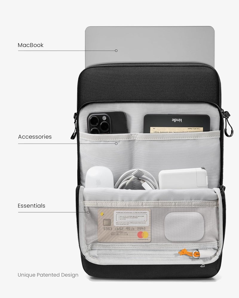 Tomtoc Tablet Shoulder Bag for 12.9-inch New iPad Pro 2018-2020 with Apple Pencil Magic Keyboard and Smart Keyboard Folio, Surface Pro X/7/6/5/4, Waterproof Cordura Fabric Tablet Sleeve,Black… - Image 4