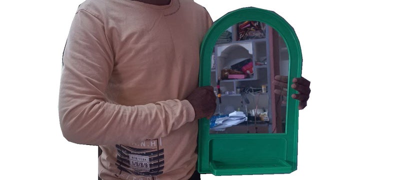 advancedestore Big Size Queen Mirror Wall Hanging Wall Mount Bathroom Mirror 36 cm X 26 cm Size Pack of 1 - Image 1