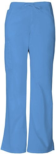 Dickies Women's Signature Mid Rise Drawstring Scrubs Cargo Pant, Ciel, Small Petite - Image 2