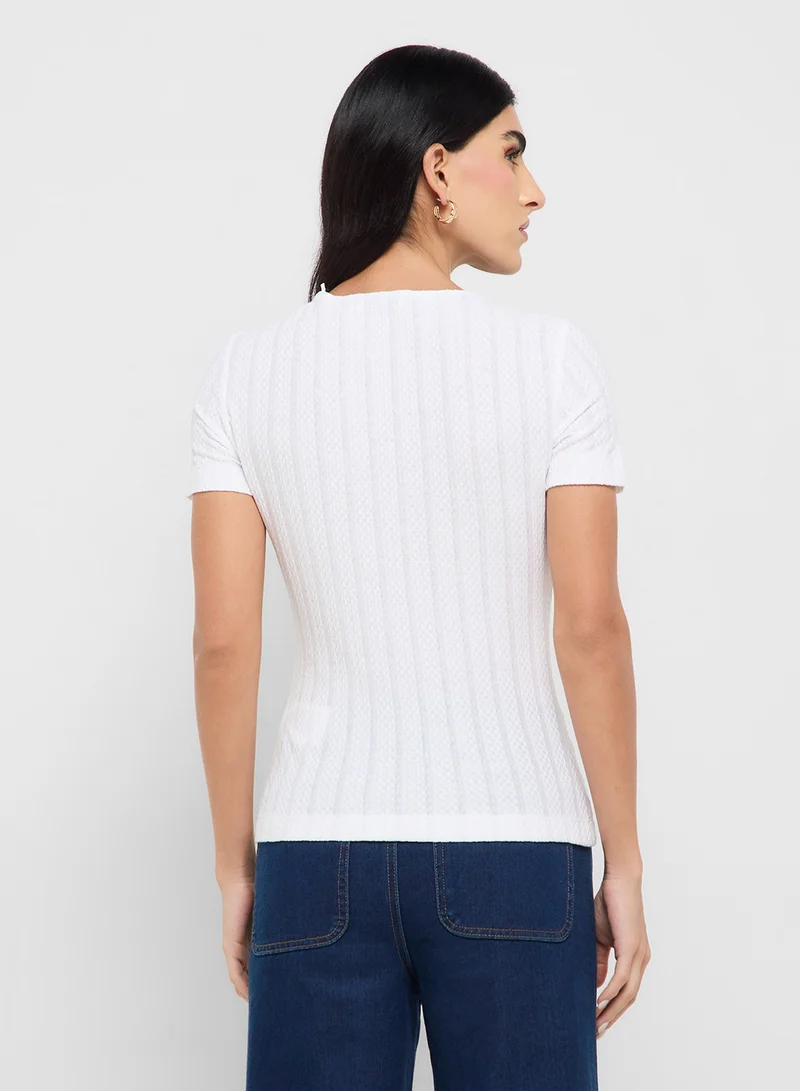 جس Short Sleeve  Valeria  Hook Top