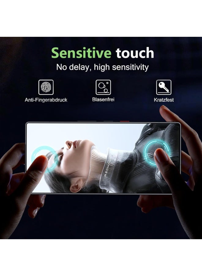عبوتان من واقي شاشة لهاتف ZTE Nubia Red Magic 11 Pro / 11 Pro+، فيلم حماية زجاجي مقسّى عالي الدقة يغطي الشاشة بالكامل ومقاوم للبصمات [شفاف بالكامل بدون حدود سوداء] - Image 5