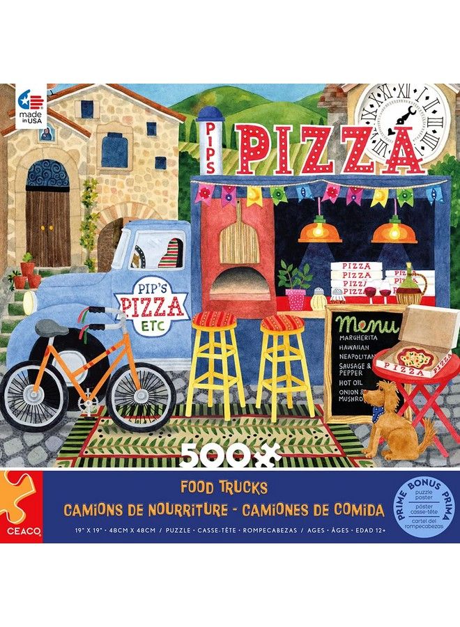 Ceaco Food Trucks Pip'S Pizza Truck 500 Piece Jigsaw Puzzle - Image 3
