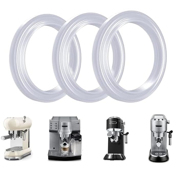 ريحني حشية سيليكون حلقة ختم البخار مجموعة رأس الحشوة 3 قطع لديلونغي EC680 EC685 EC695 EC820 Ec785 Ec885 Ec850 Ec860 Ec9335MEc9355MEc9665M Dedica Smeg Ecf01 - Image 2