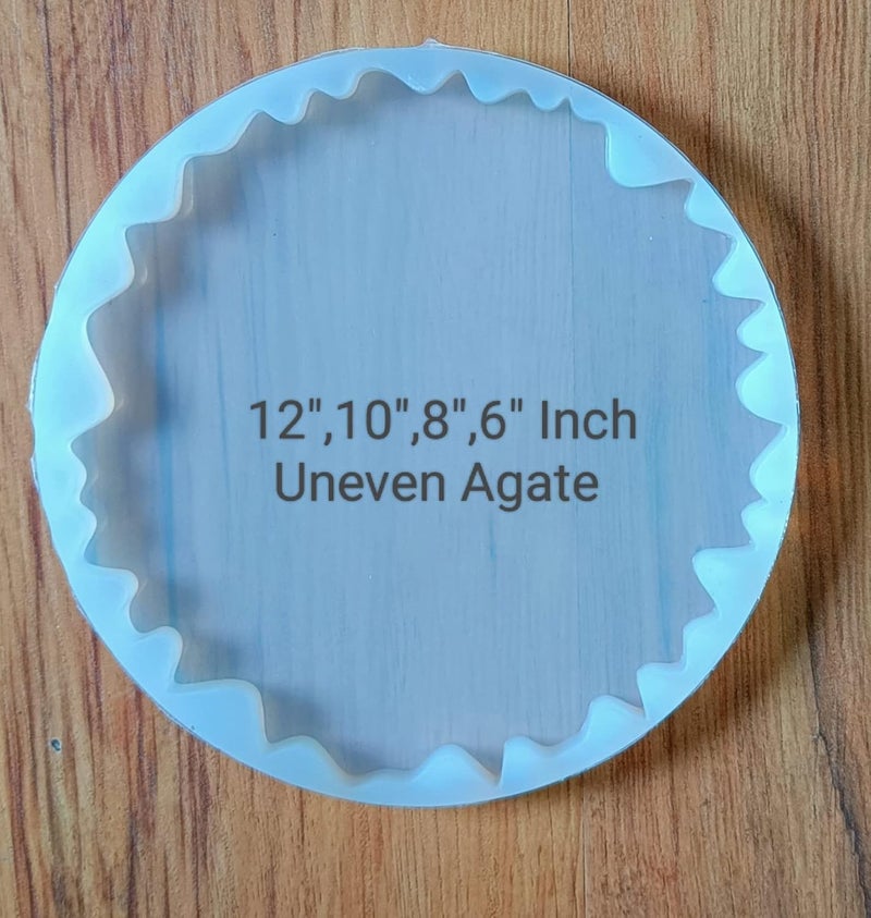 SNOOGG Silicone Epoxy Resin Molds, 1 Pcs 10 inches Large Uneven Geode Agate Molud (10 Inch) - Image 4