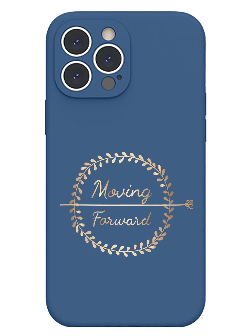 Theodor Protective Slim Fit Case Liquid Silicone Cover with Full Body Protection Anti-Scratch Shockproof Case For iPhone 12 Pro Max Blue  - Moving Forward - Image 1