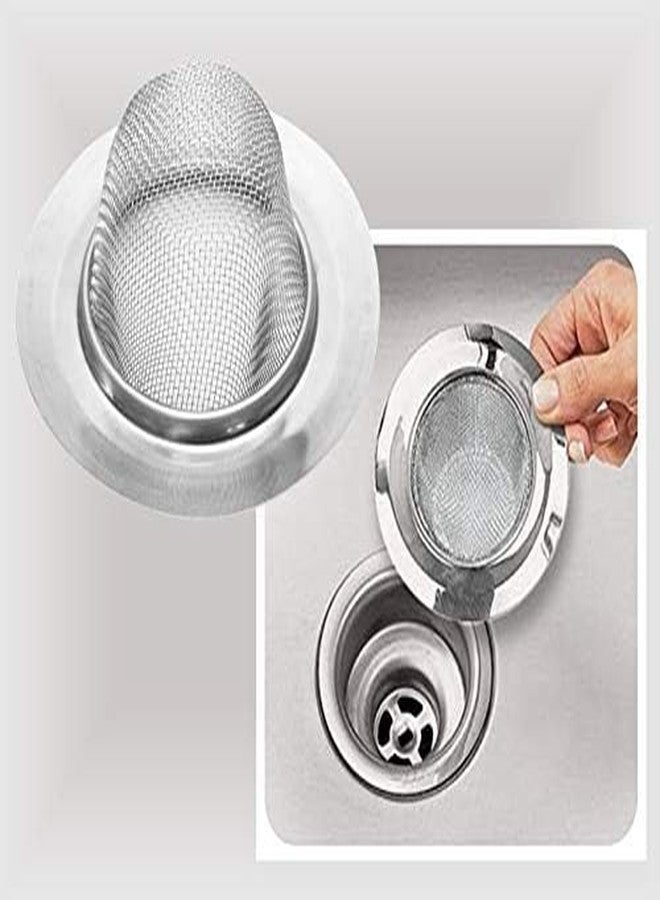 KitchenFest مصفاة حوض المطبخ KitchenFest® المصنوعة من الفولاذ المقاوم للصدأ شديدة التحمل، سلة تصريف حوض المطبخ، سدادة فلتر، مصفاة حوض المطبخ (المقاس - 11.5 سم) (2) - Image 3