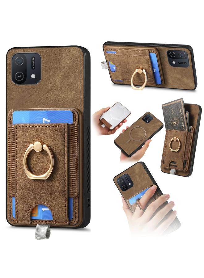 S-TOP Case For OPPO A16K Retro Splitable Magnetic Card Bag Leather Phone Case - Image 1