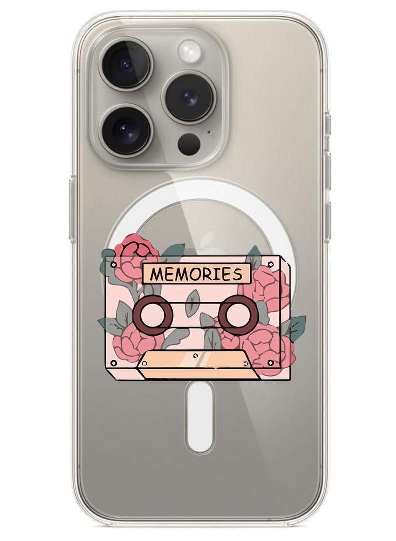 Theodor Magnetic Case for iPhone 15 Pro Max 6.7-inch Compatible with MagSafe Wireless Charging, Shockproof Phone Bumper Cover Memories - Image 1