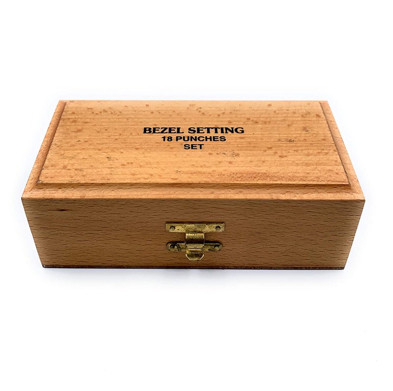 Fozti 18 Punch Bezel Stone Setting Concave Burnishers in Wooden Box for Prong Pushing Bezel Setting Jewellery Making Repair Hobby Crafts DIY - Image 3