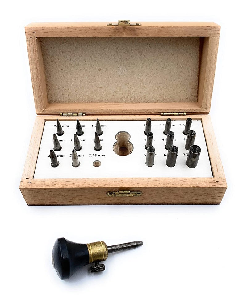 Fozti 18 Punch Bezel Stone Setting Concave Burnishers in Wooden Box for Prong Pushing Bezel Setting Jewellery Making Repair Hobby Crafts DIY - Image 2