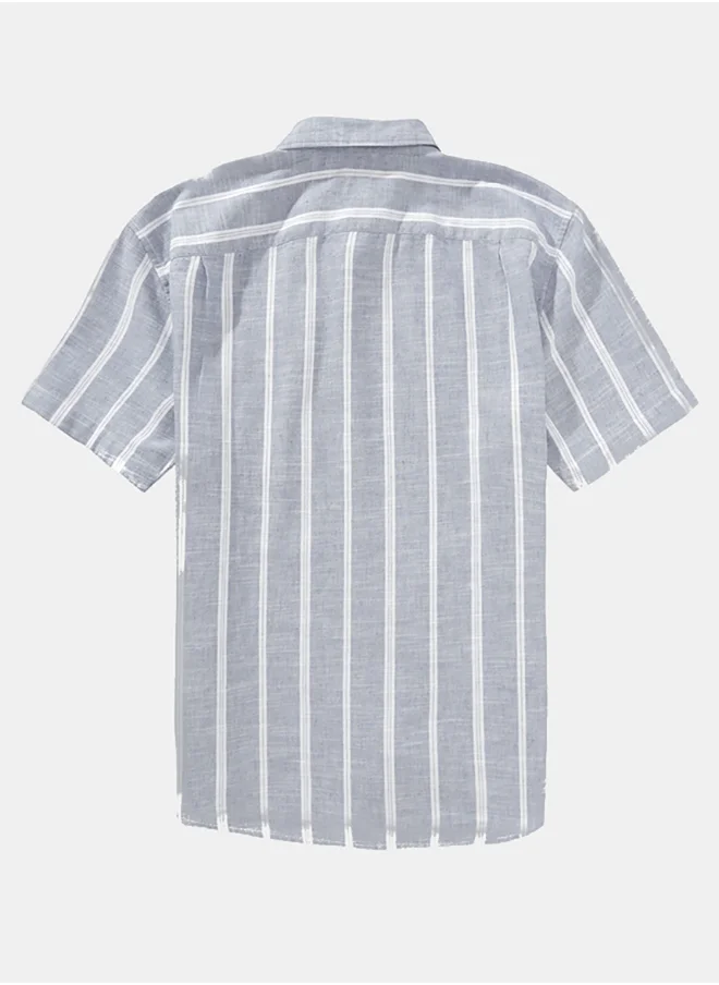 امريكان ايجل AE Poolside Striped Button-Up Shirt