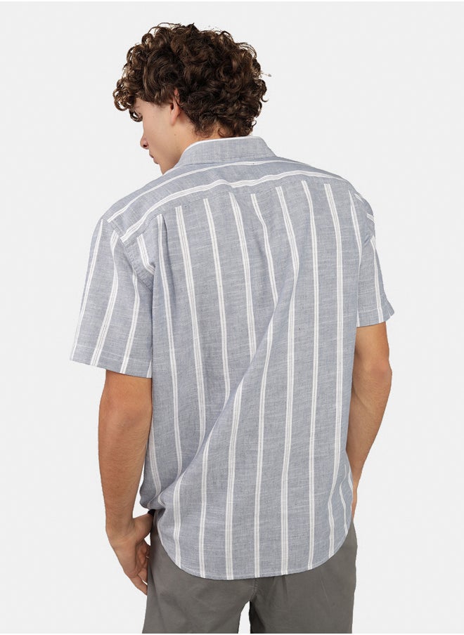 American Eagle AE Poolside Striped Button-Up Shirt  - Image 4