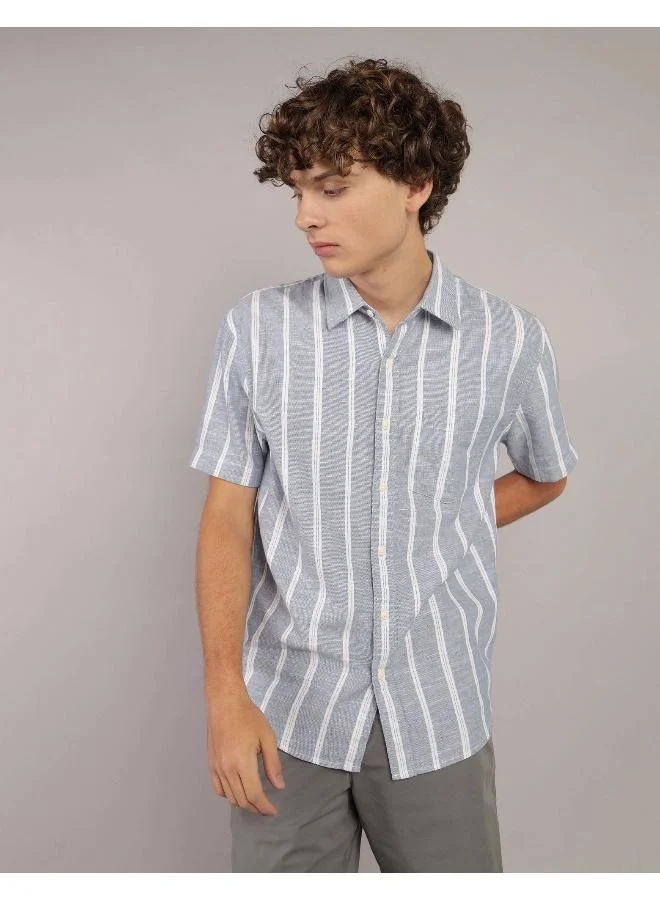 امريكان ايجل AE Poolside Striped Button-Up Shirt
