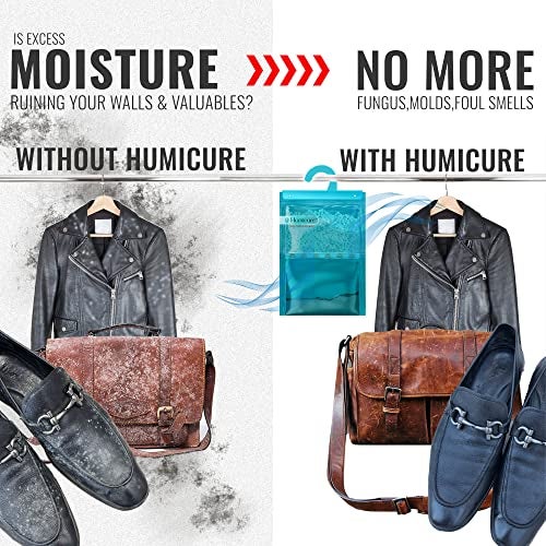 Humicure Moisture Absorber Dehumidifier Hanging Bags with 1 Litre Absorption Capacity for Wardrobe, Bathroom, Kitchen and Bedroom; Prevents Mould & Fungus (Pack of 2, 400gram each, Ocean Breeze) - Image 5