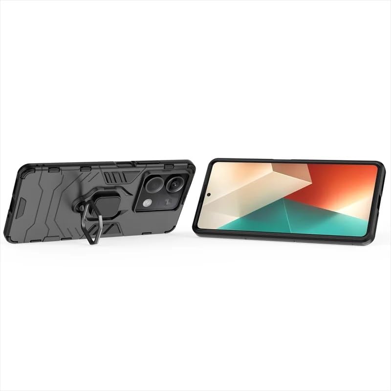 SPAZY CASE® Poco X6 Neo Back Cover | Dual Layer Armor Defender Full Body Protective + PC Hybrid Kickstand Back Case for Poco X6 Neo - Image 4