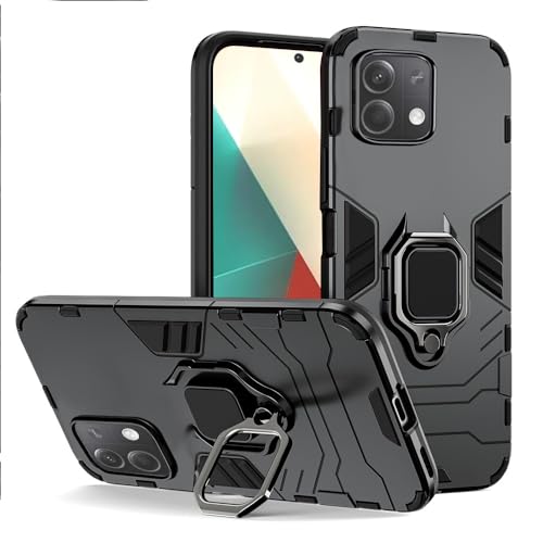 SPAZY CASE® Poco X6 Neo Back Cover | Dual Layer Armor Defender Full Body Protective + PC Hybrid Kickstand Back Case for Poco X6 Neo - Image 1