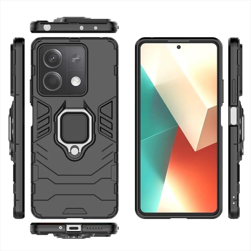SPAZY CASE® Poco X6 Neo Back Cover | Dual Layer Armor Defender Full Body Protective + PC Hybrid Kickstand Back Case for Poco X6 Neo - Image 2