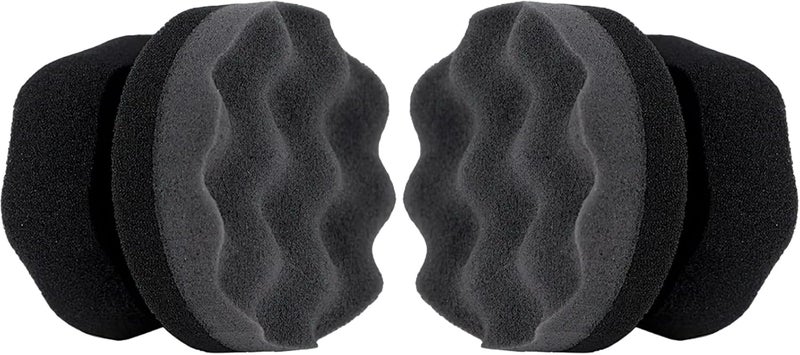 RXALASKA Tire Shine Applicator Pads, 2 Pcs Tire Dressing Applicator, Reusable Tire Shine Sponge Wave Contoured for Car Detailing - Image 1
