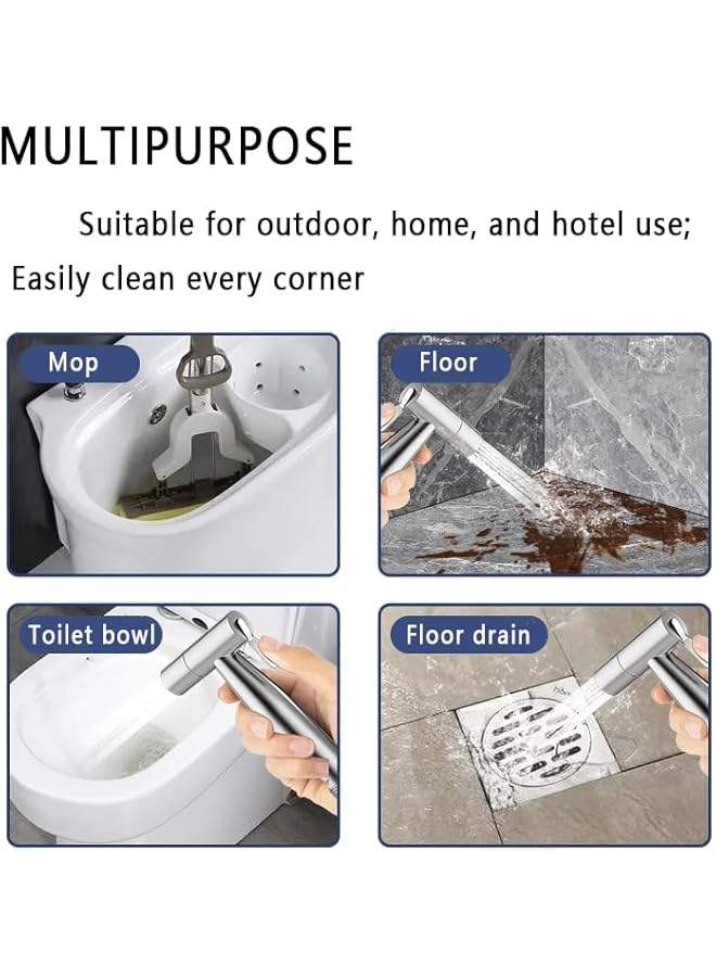 S-TOP Portable Travel Bidet Set | Travel Shattaf Set | Travel Bidet Sprayer | Connects to Mixer Tap | Shower Bidet Perfect for Travel Douche Pet Washing | 4M Telescopic Pipe | Travel Bag for Easy Storage - Image 4
