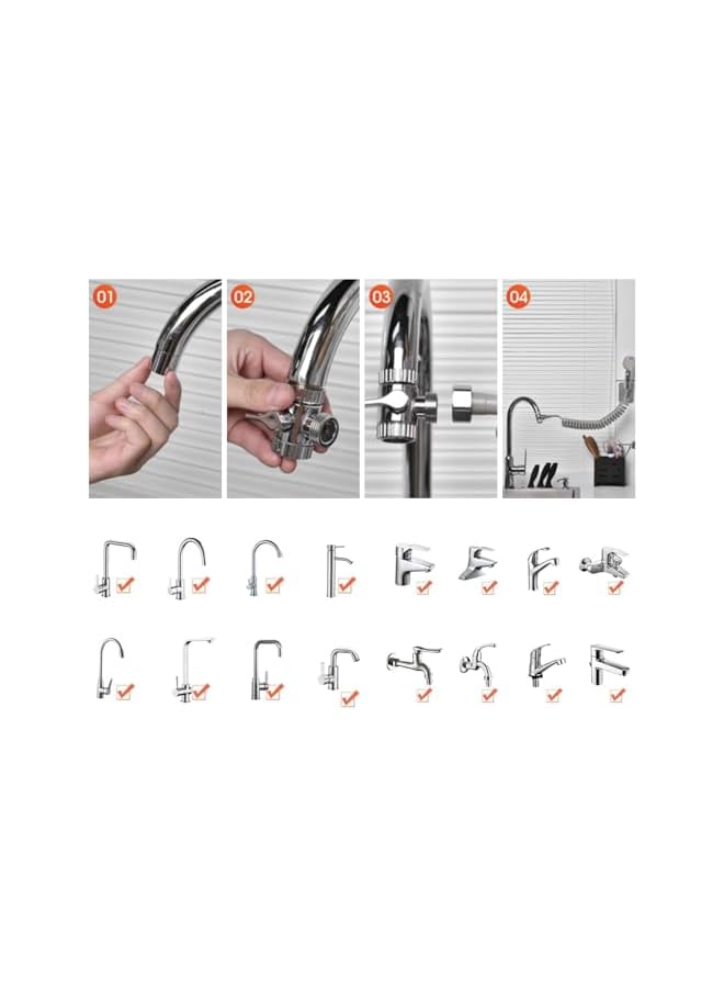 S-TOP Portable Travel Bidet Set | Travel Shattaf Set | Travel Bidet Sprayer | Connects to Mixer Tap | Shower Bidet Perfect for Travel Douche Pet Washing | 4M Telescopic Pipe | Travel Bag for Easy Storage - Image 3