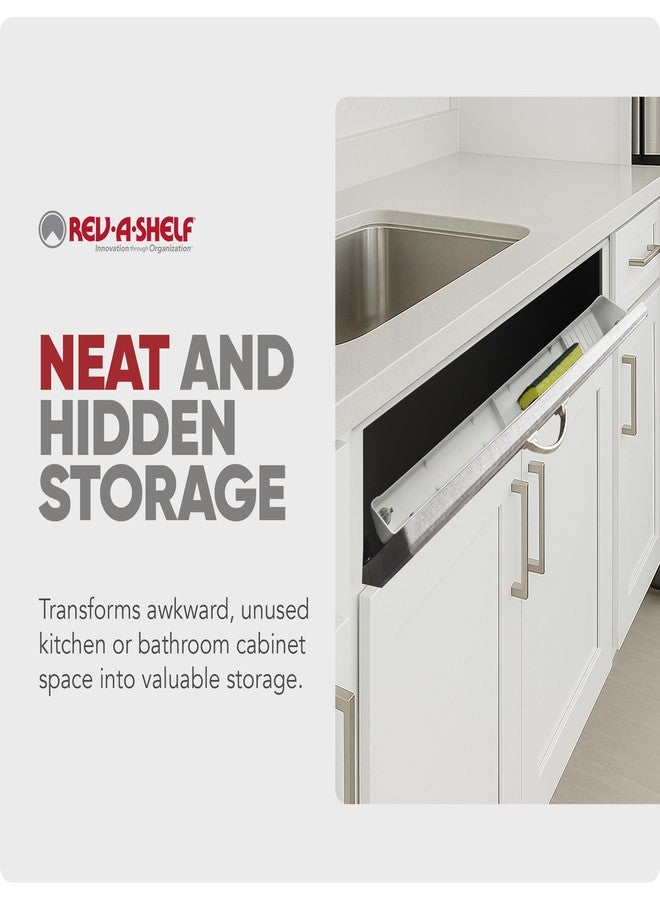 ريف-أ-شيلف رف حوض بلاستيكي قابل للسحب من Rev-A-Shelf مقاس 30 بوصة لخزائن المطبخ والحمام السفلية، رف كبير قابل للسحب لتنظيم أغراض المنزل، أبيض، LD-6591-30-11-1 - Image 5