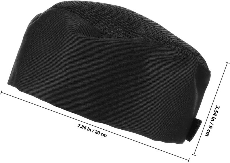 Chef Hat for Men Women Black Mesh Kitchen Cooking Chef Cap Breathable Food Service Work Uniform Hat for Restaurant and Bakers - Image 2