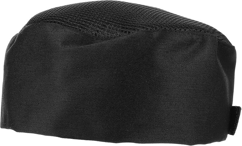 Chef Hat for Men Women Black Mesh Kitchen Cooking Chef Cap Breathable Food Service Work Uniform Hat for Restaurant and Bakers - Image 1