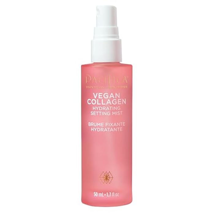 Pacifica Beauty Vegan Collagen Hydrating Setting Mist – Hydrating Illuminating Face Primer for Dewy Skin, w/Vegan Collagen & Squalane for Radiant Glow, Soft-Focus Pore Blurring Makeup Base - Image 1