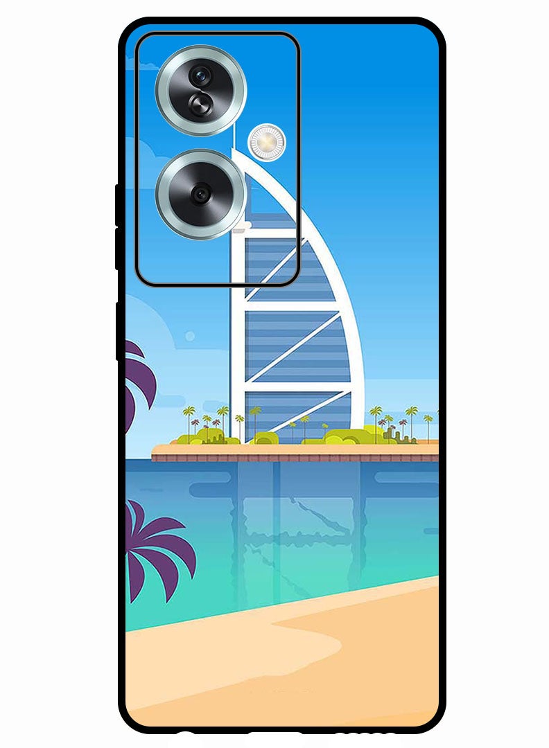 Theodor Protective Case Anti Scratch Shock Proof Bumper Cover For Oppo A2 Tower Illustration - Image 1
