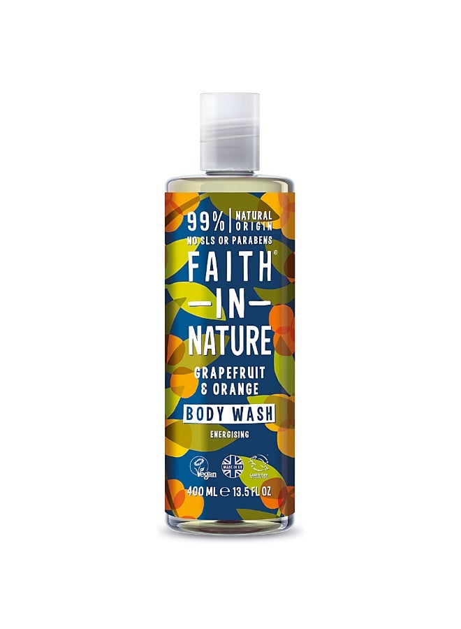 Body Wash, Grapefruit & Orange- 400ml, UK