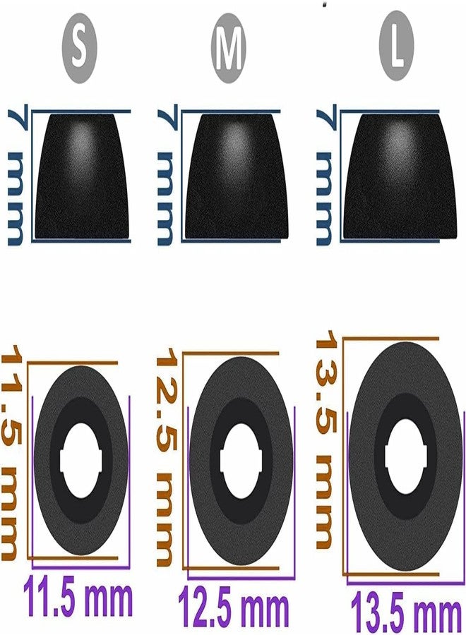 ALXCD Foam Eartips Compatible with Bose QuietComfort Ultra Earbuds, 6 Pairs S M L Sizes Soft Memory Foam Ear Tips, Compatible with Bose QC Ultra Earbuds 2023, Black sml - Image 3