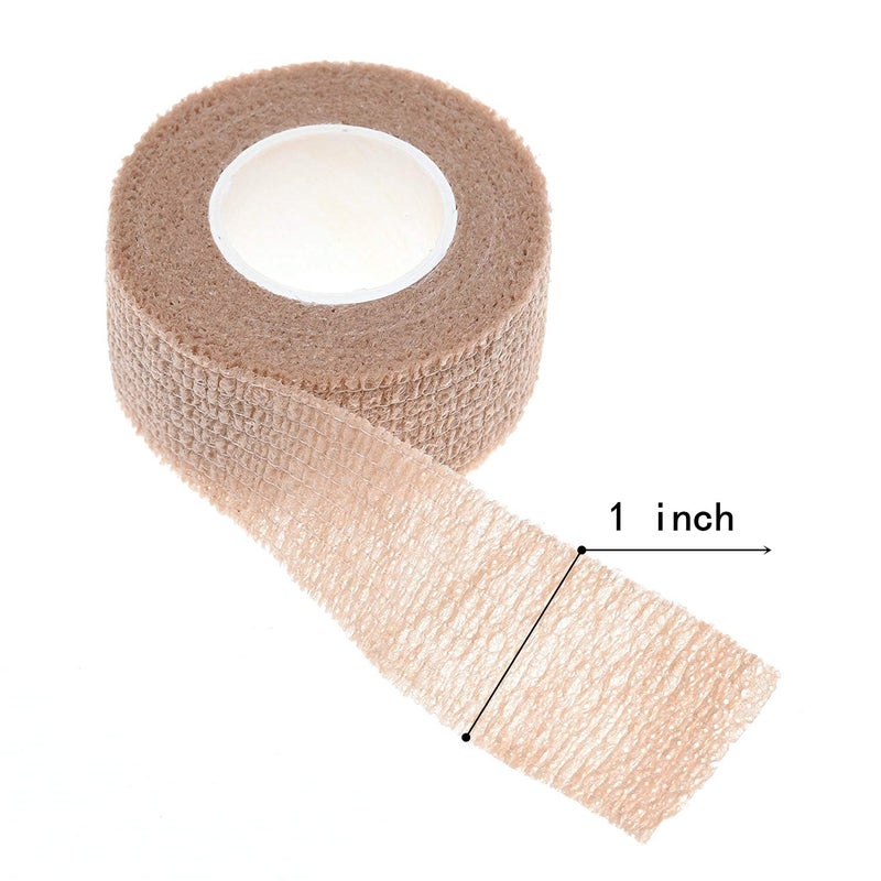 i-CHONY Self Adhesive Elastic Bandage Wrap - Pack of 8 Rolls 1" x 5 Yards Stretch Self-Adherent Cohesive Wrap Bandages First Aid Tape for Athletic, Sports, Wrist, Ankle (Beign Colors) - Image 2