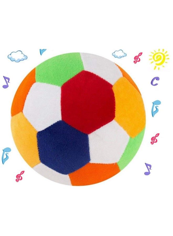 FunBlast Plush Soft Rattle Ball Toy Multicolour Mini Basketball Ball Toys For Kids Cute Stuffed Sport Ball With Rattle Sound Toy For Baby;Boys;Girls 14 Cm - Image 1