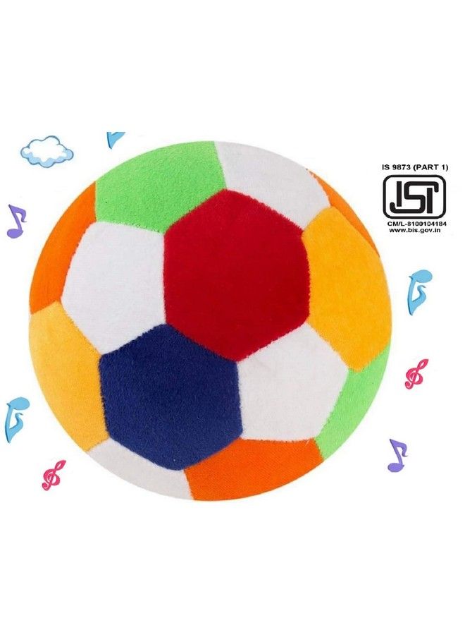 FunBlast Plush Soft Rattle Ball Toy Multicolour Mini Basketball Ball Toys For Kids Cute Stuffed Sport Ball With Rattle Sound Toy For Baby;Boys;Girls 14 Cm - Image 3