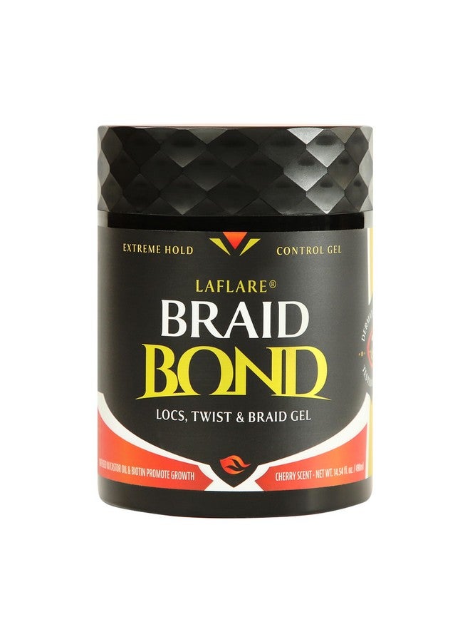 Laflare Aflare 1 Lb Braid Gel Extreme Hold For Natural & Kids Hair Vegan Professional Conditioning Nourishing Shine Gel For Braiding Locs Afro Twist Hair. (Cherry) - Image 1