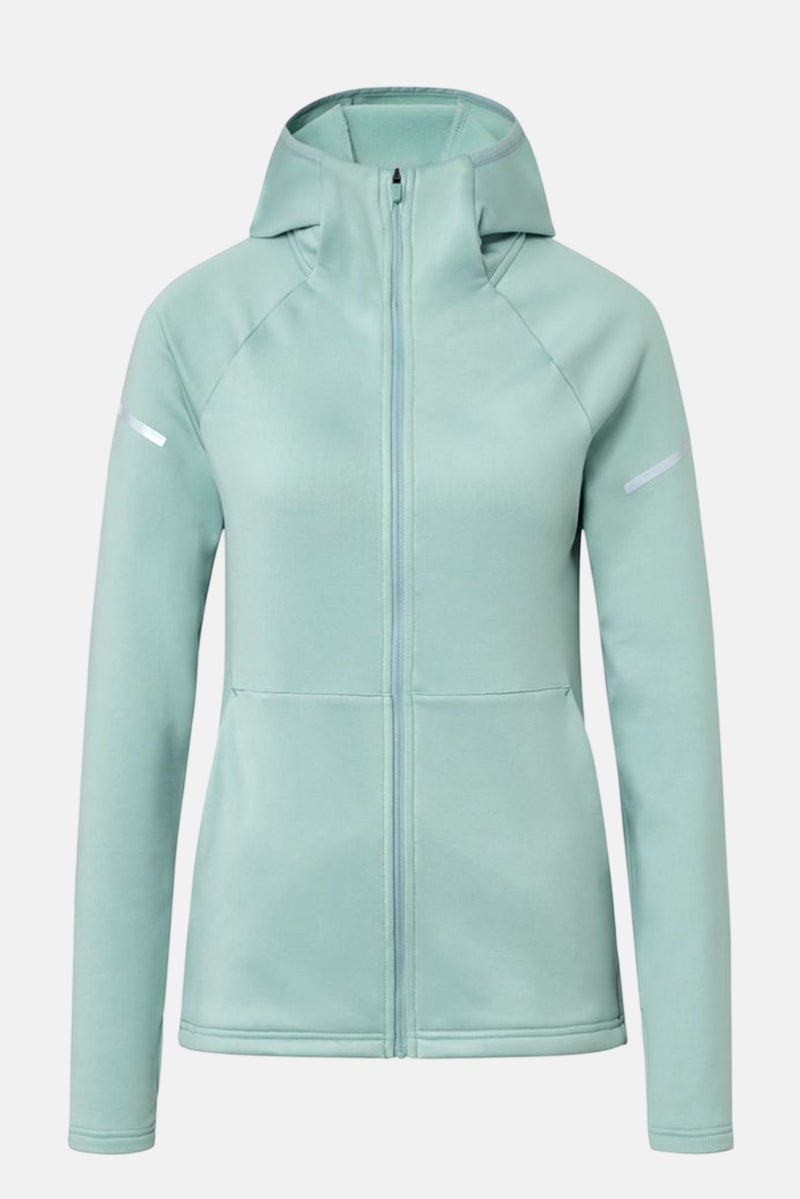 Tchibo Women Regular Fit Plain Hooded Jacket, Mint Green  - Image 3