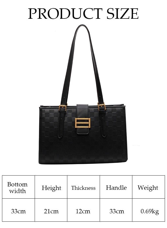 DUNISO Women's Shoulder Tote Bag Faux Leather Handbag for Women Large Capacity Messenger Fashionable Travel Shoulder Bag for Ladies Girls College Students - Image 4