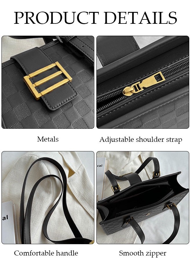 DUNISO Women's Shoulder Tote Bag Faux Leather Handbag for Women Large Capacity Messenger Fashionable Travel Shoulder Bag for Ladies Girls College Students - Image 3