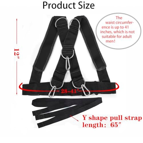 MOOCY Youth Sled Vest Harness,Tire Pulling Harness Workout Training Sled Vests Sports Training Harness for Small Women and Children - Image 2