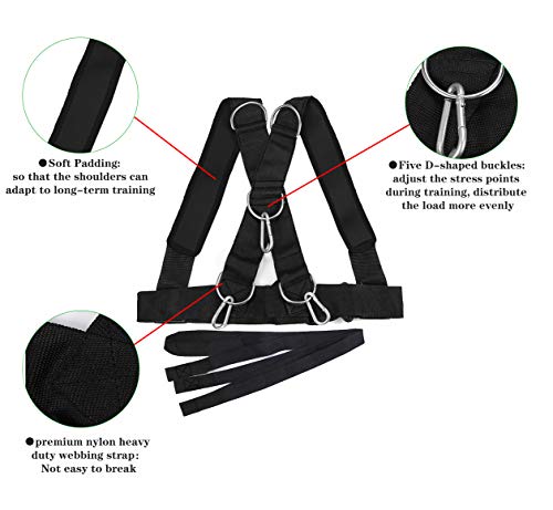 MOOCY Youth Sled Vest Harness,Tire Pulling Harness Workout Training Sled Vests Sports Training Harness for Small Women and Children - Image 3