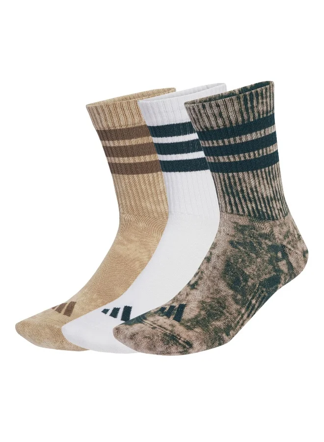Adidas 3S C Crw Wsh 3P Brown Training Socks For Unisex 10K - 11.5K