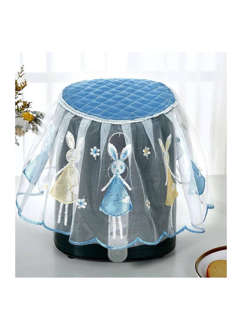 Trendy Air Fryer Cover, Original Imported Chiffon Lace Material, Heavy Duty, Can Be Washed 1000 Times, Available in Blue TR - Image 1