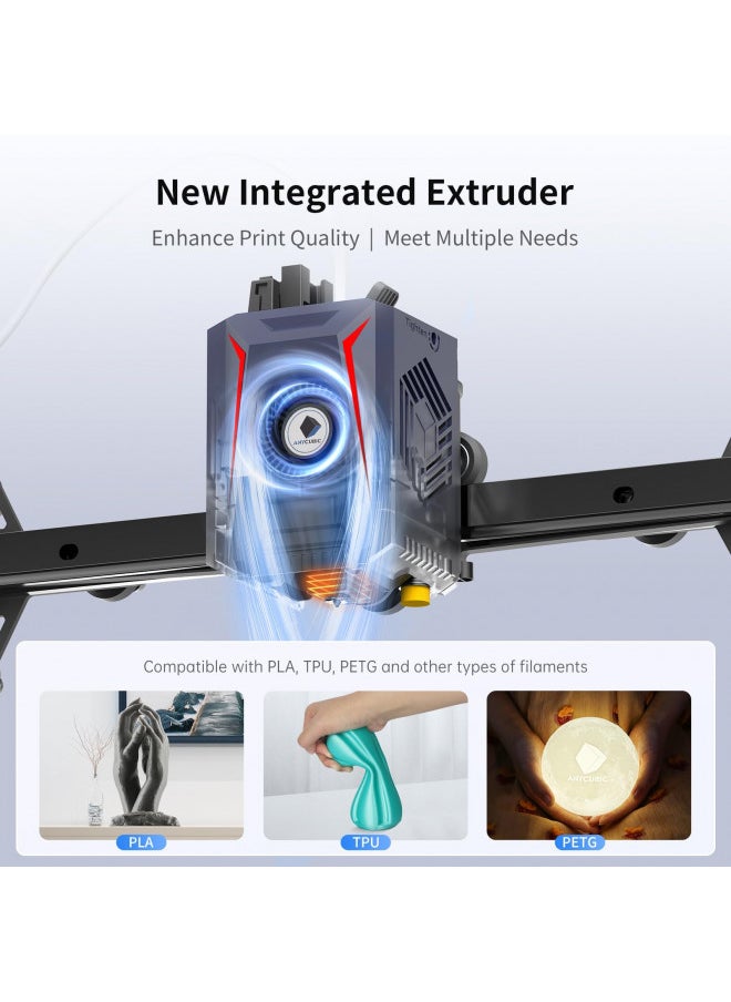 Anycubic Kobra 2 Neo 3D Printer, Upgraded 250mm/s Faster Printing Speed with New Integrated Extruder Details Even Better, LeviQ 2.0 Auto-Leveling Smart Z-Offset Ideal for Beginners 8.7"x8.7"x9.84"