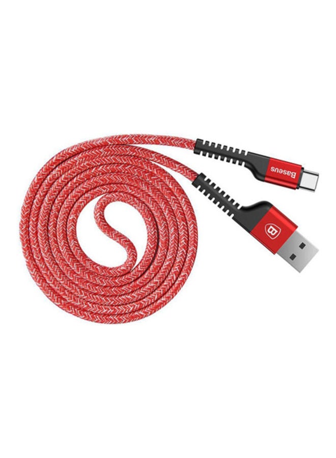 بيسوس كابل Lightning بمنفذ USB كونفيدينت مضاد للكسر بقوة 2 أمبير أحمر - Image 1